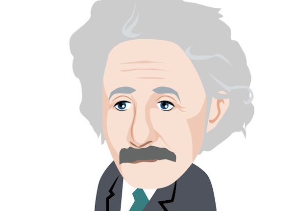 アルバート・アインシュタインの似顔絵